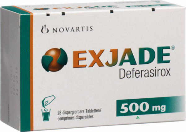 Exjade (deferasirox) 500 mg 28 tab NOVARTIS Switzerland - photo