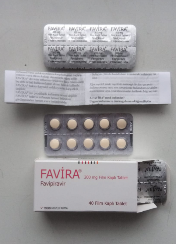 Favira (Favipiravir) 200 mg 40 tab. Turkey - photo