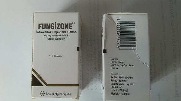 Fungizone (amphotericin B) 50 mg IV, BMS USA - photo