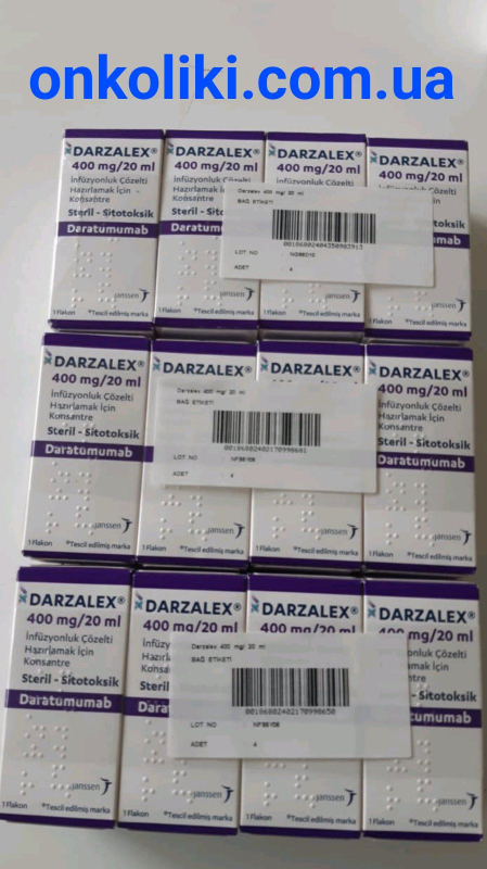 DARZALEX/ДАРЗАЛЕКС 400 MG 20 ML 1 FLK.(Daratumumab / Даратумумаб)  JOHNSON&JOHNSON - photo