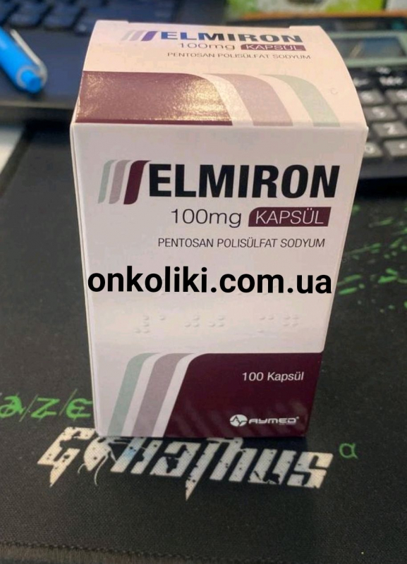 ELMIRON 100 MG 100 CAP. / Пентосан полисульфат SP 54 (Pentosan polysulfate/ Пентозан полисульфат натрия) AYMED ILAC      - photo
