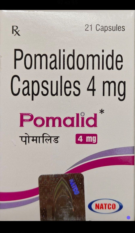 Pomalid (pomalidomide) 4 mg 21 tab Natco, India - photo