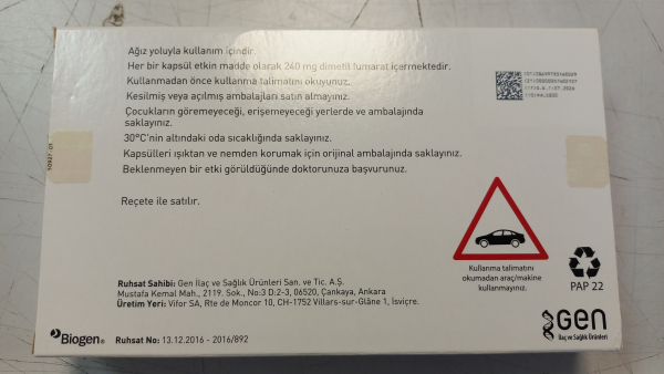 PHARON / ФАРОН 240 MG 56 CAP.( Dimethyl fumarate, Диметил фумарат)  - photo