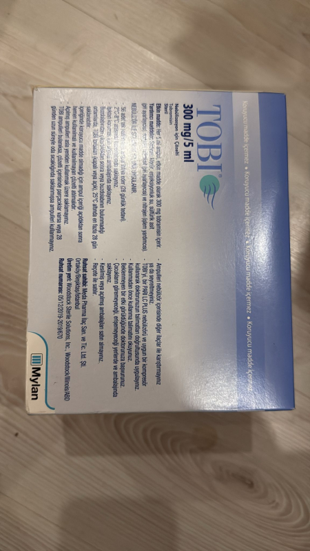 TOBI / ТОБИ 300 MG 5 ML 56 AMP. (Tobramycin / Тобрамицин)  MEDA PHARMA     - photo