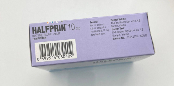 Halfprin 10 MG 56 TB. ( Fampridine ) GEN - photo
