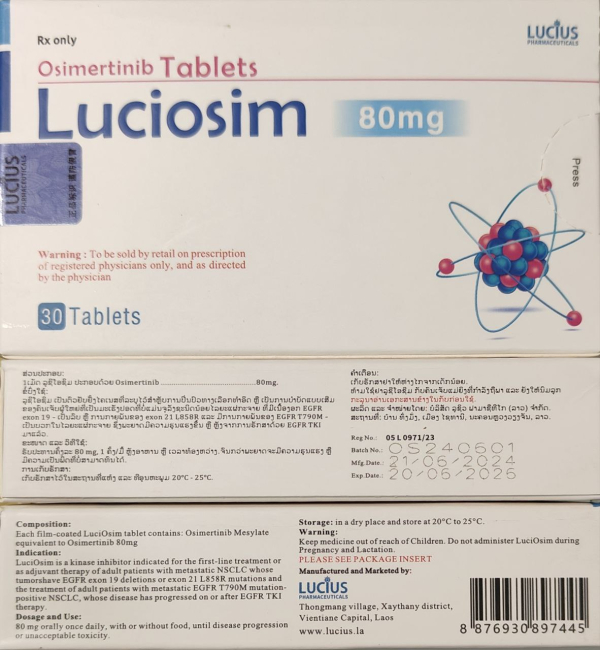 TAGRISSO (Osimertinib) 80 mg 30 tabs EverestPharm, Bangladesh. - photo