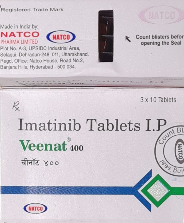 Veenat (imatinib) 100 mg 120 caps. NATCO, India - photo