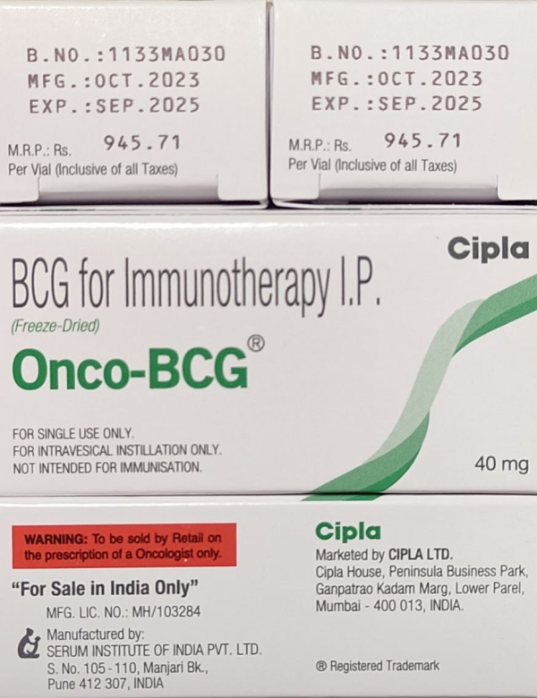 Onco-BCG 40 mg one doses, India - photo
