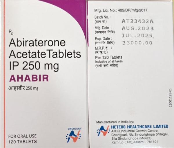 Abirapro (abiraterone) 250 mg 120 tab. Glenmark, India. - photo