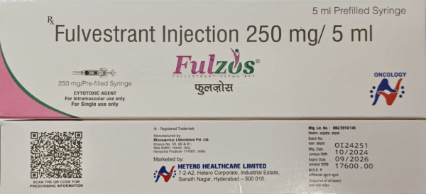 FASLODEX / ФАЗЛОДЕКС 250 MG 5 ML  (Fulvestrant / Фулвестрант) India  - photo