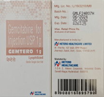 Гемцитабін / Gemcitabine ліофілізат д/пригот. р-ну д/інф. 1 г у фл., Індія - фото 