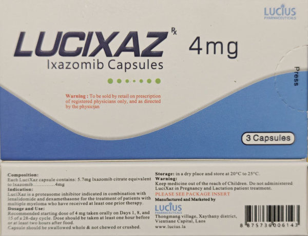 Нінларо / Ninlaro (іксазоміб) капс. 4 мг №3,генерік,Лаос - фото