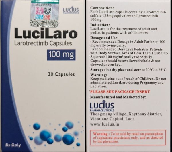 Витракви, Ларотректиниб, Vitrakvi, Larotrectinib 100 mg 30tab. Generic  - фото