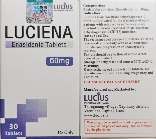 АЙДИФА (энасидениб) / IDHIFA (enasidenib) 50 мг 30 таб. Генерик. - фото