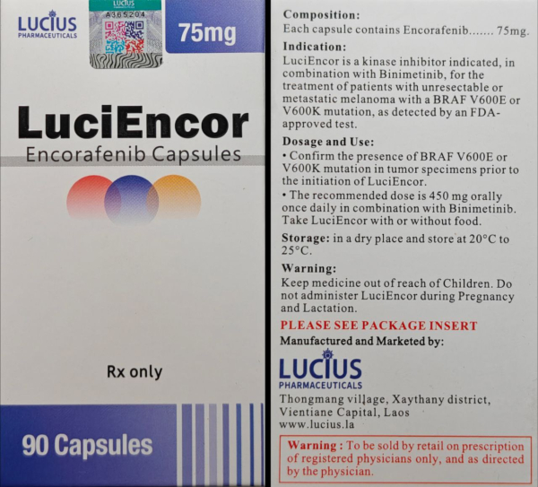 Брафтови / Braftovi (енкорафениб) капс. 75 мг 90 caps. Генерик, Бвнгладешь - фото