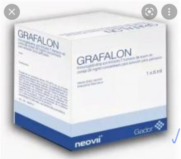 GRAFALON / ГРАФАЛОН 20 MG 5 ML 1 FLK. (Antithymocyte immunoglobulin (rabbit),	Антитимоцитарный иммуноглобулин (кролик) ,FRESENIUS ECZA  - photo