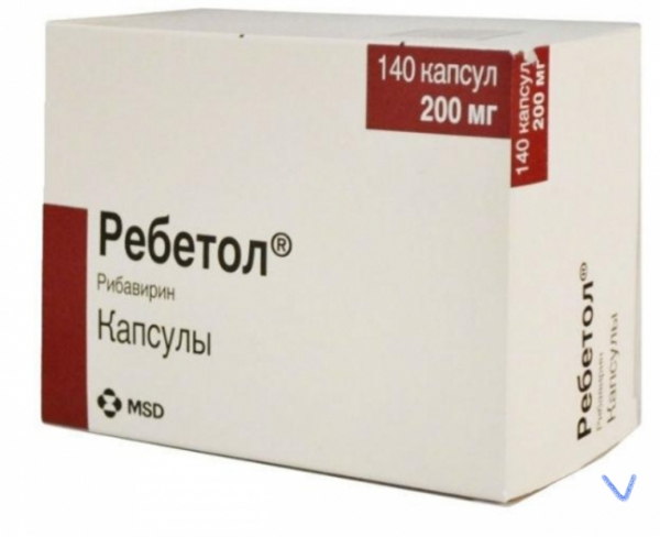 VIRON / РЕБЕТОЛ 200 MG 168 CAP. (Ribavirin, Рибавирин ) SANOVEL ILAC   Турция - photo