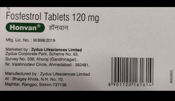 Honvan, fosfestrol (Phosphoestrolum) 120mg 100 tab - photo