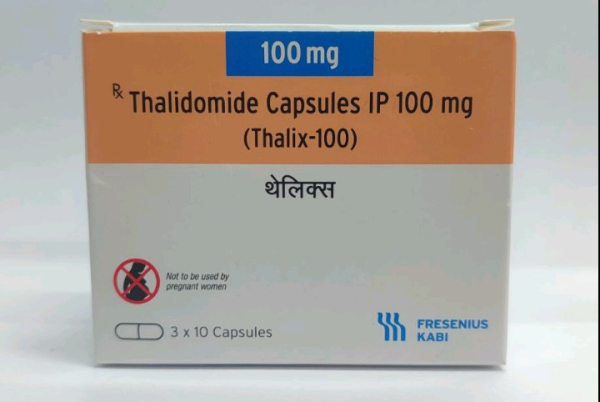 Thalix (thalidomide) 100 mg, 30 capsules, Fr. Kabby, India - photo