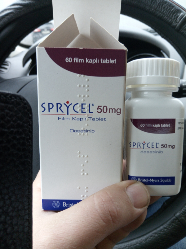Sprycel (dasatinib) 100 mg 30 tabs or 50 mg 60 tabs BRISTOL, Germany - photo