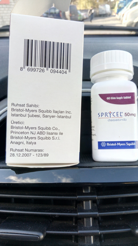Sprycel (dasatinib) 50 mg 60 tabs BRISTOL, Germany - photo
