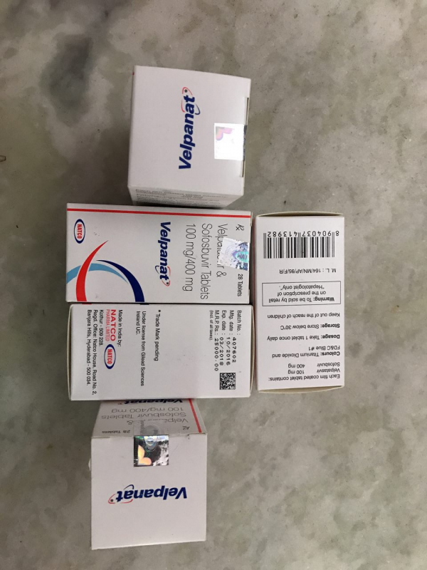 Velpanat (generic epclus) Velpatasvir 100mg + Sofosbuvir 400mg NATCO India - photo