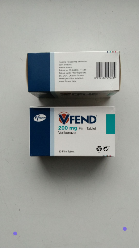 Vfend (voriconazole) 200 mg 30 tab. PFIZER USA - photo